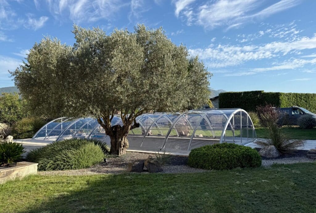 installation abri piscine Eden à eymeux dans la Drôme